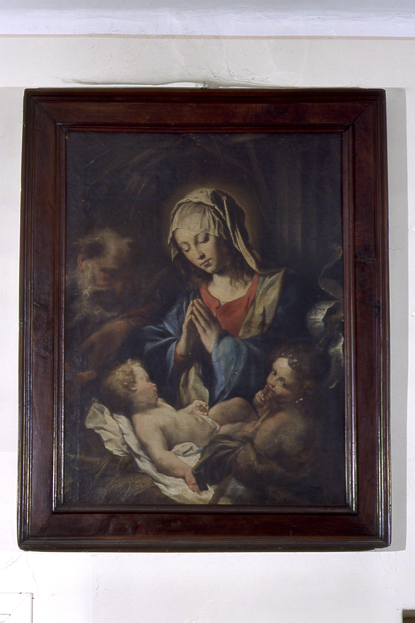 Sacra Famiglia con San Giovanni Battista bambino (dipinto, opera isolata) di Guidobono Bartolomeo detto Prete Savonese (attribuito) (ultimo quarto sec. XVII)