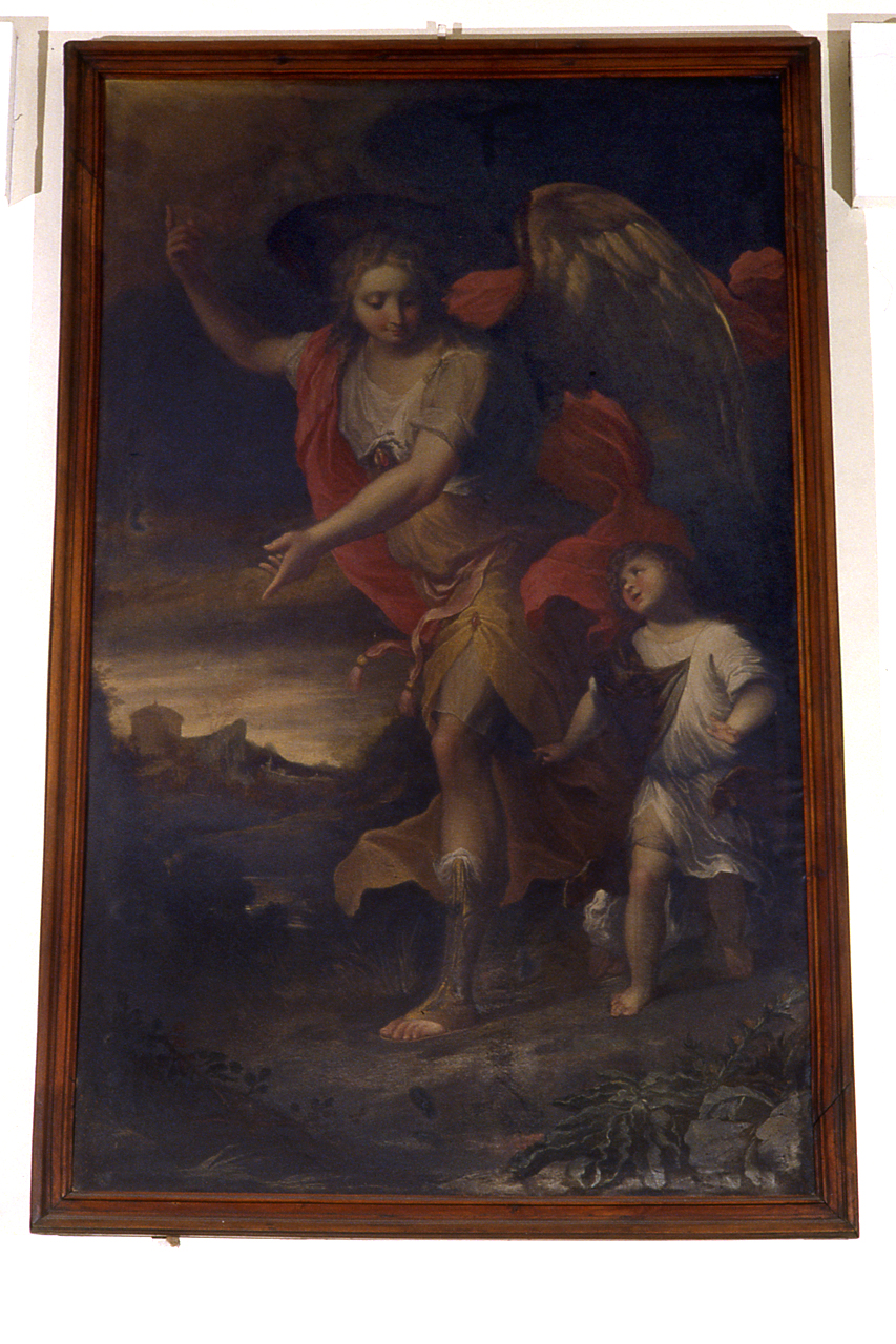 ANGELO CUSTODE (dipinto, opera isolata) di Biscaino Bartolomeo (attribuito) (metà sec. XVII)
