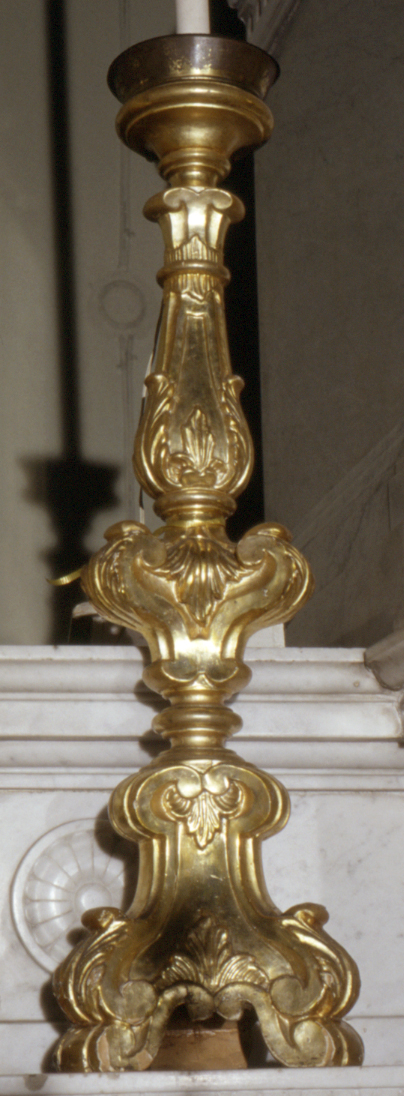 candeliere d'altare, serie - ambito ligure (sec. XIX)