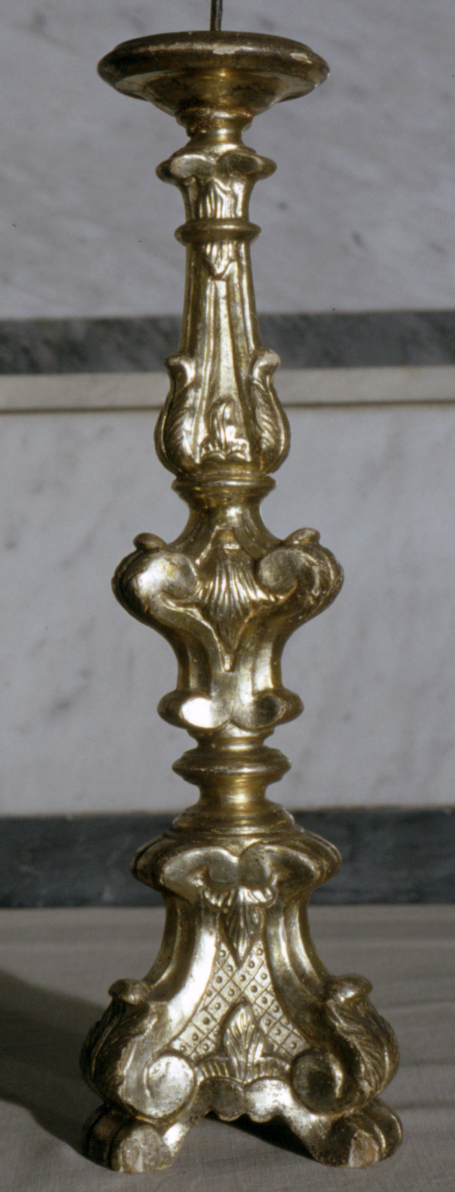 candeliere d'altare, serie - ambito ligure (sec. XIX)