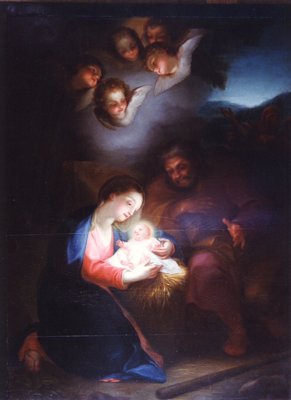 Natività di Gesù (dipinto, opera isolata) di Tagliafichi Santino Fortunato (bottega) (primo quarto sec. XIX)
