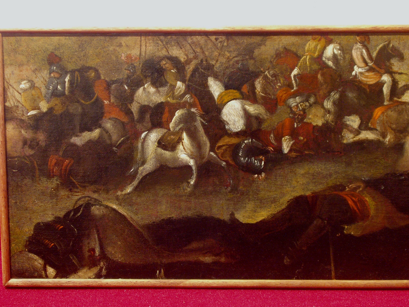 SCENA DI BATTAGLIA (dipinto, opera isolata) - bottega italiana (fine/inizio secc. XVII/ XVIII)