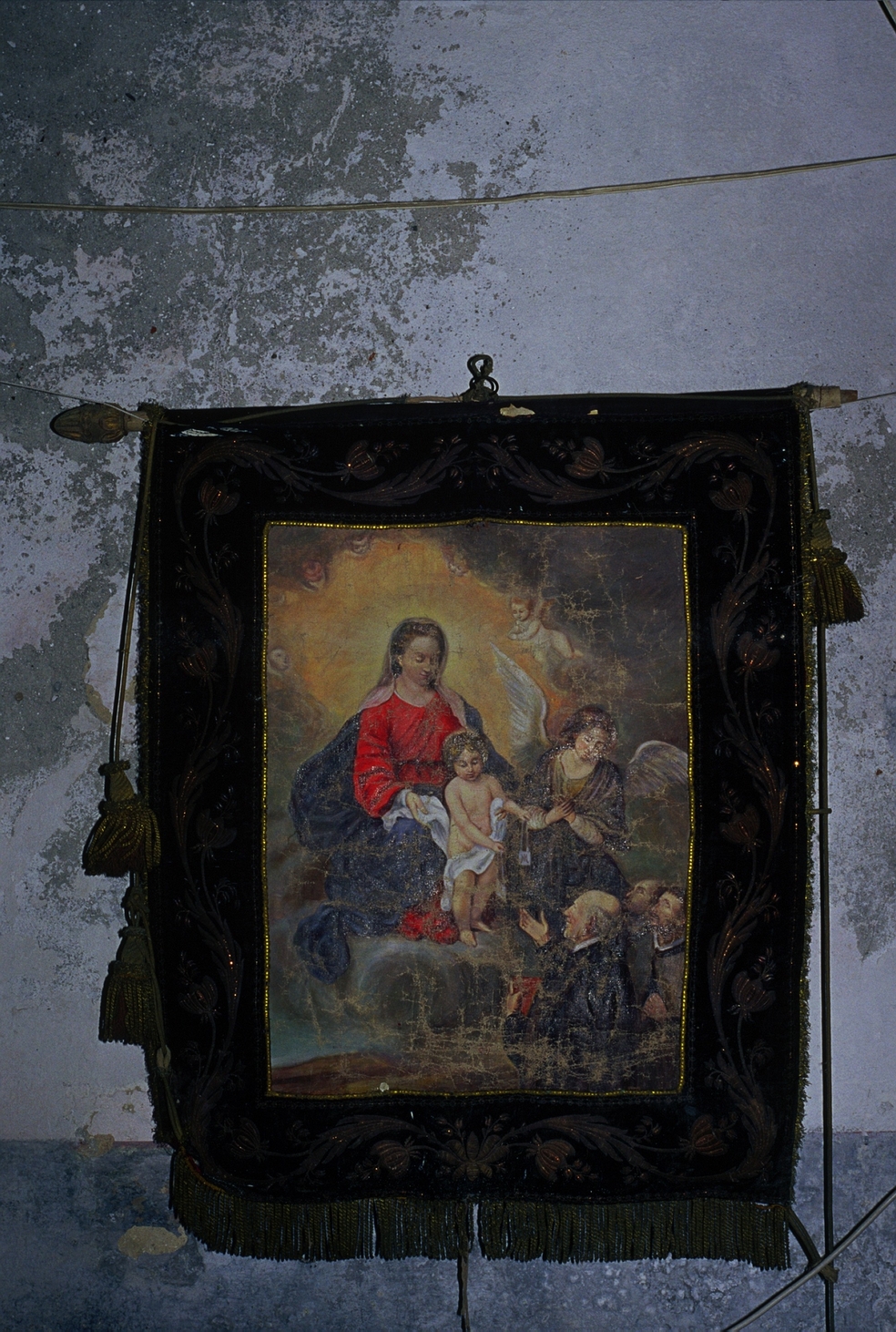 stendardo processionale, opera isolata - ambito ligure (prima metà sec. XIX)