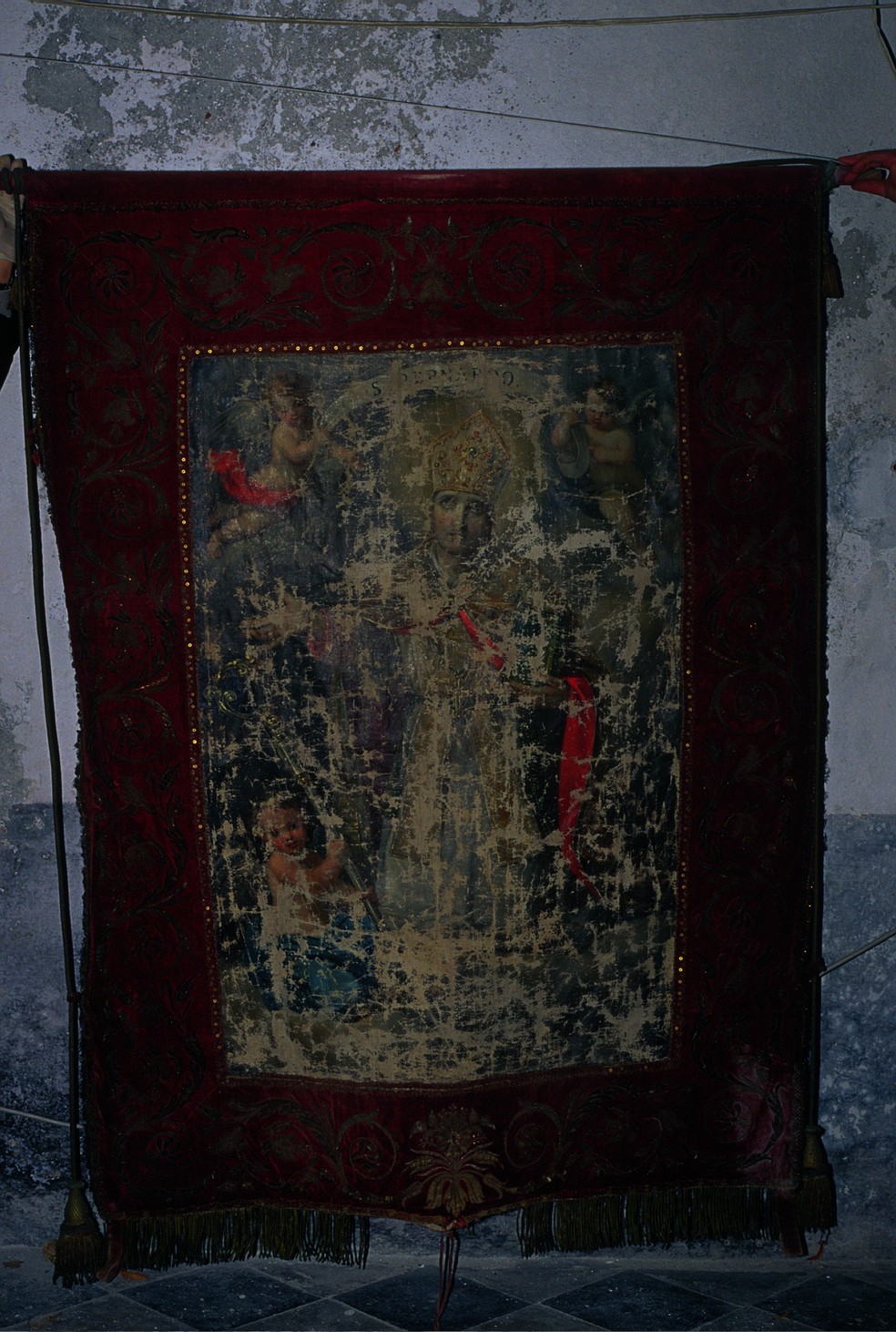 stendardo processionale, opera isolata - ambito ligure (prima metà sec. XIX)