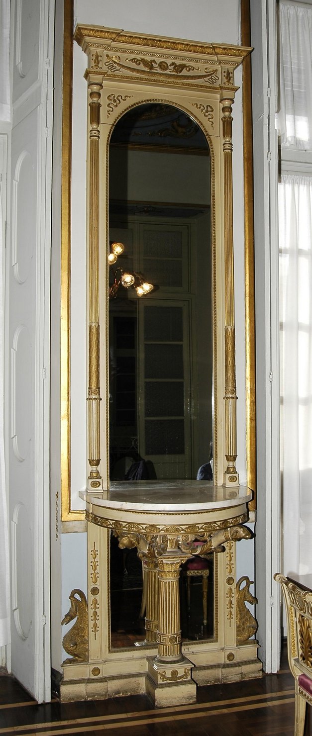 console con specchiera, opera isolata - ambito genovese (prima metà sec. XIX)
