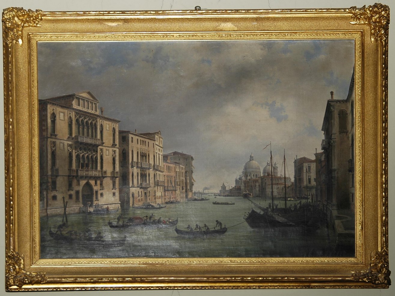 Canal Grande di Venezia (dipinto, opera isolata) di Canal Giovanni Antonio detto Canaletto (secondo quarto sec. XVIII)