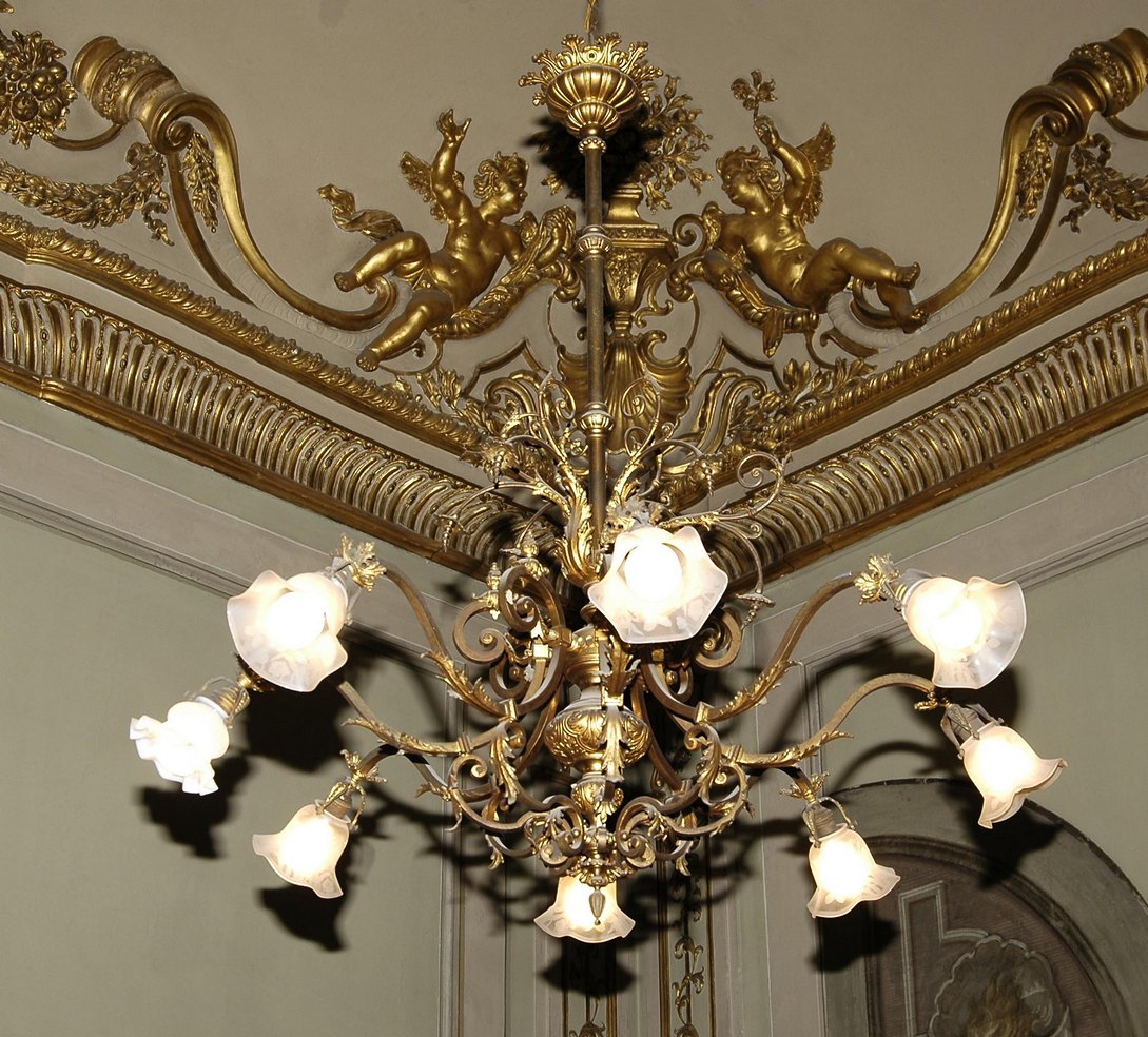lampadario - a bracci, opera isolata - ambito genovese (fine/inizio secc. XIX/ XX)