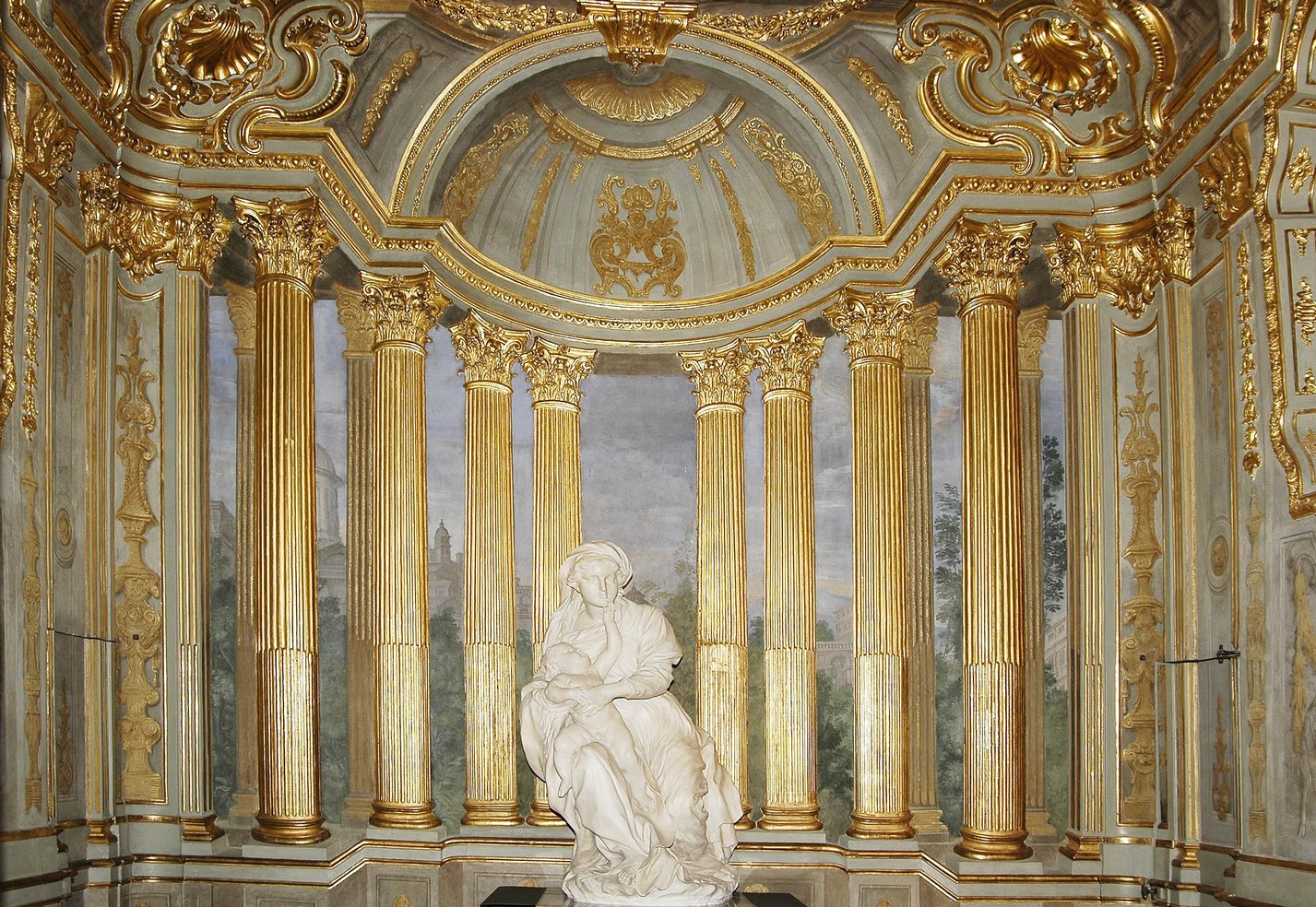 Architettura illusionistica (decorazione plastico-pittorica, opera isolata) di De Ferrari Lorenzo (secondo quarto sec. XVIII)