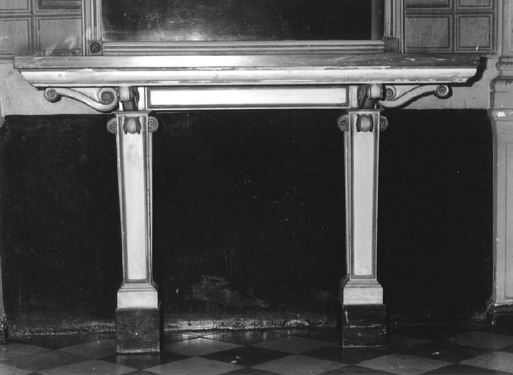 console con specchiera, opera isolata - ambito ligure (inizio sec. XIX)
