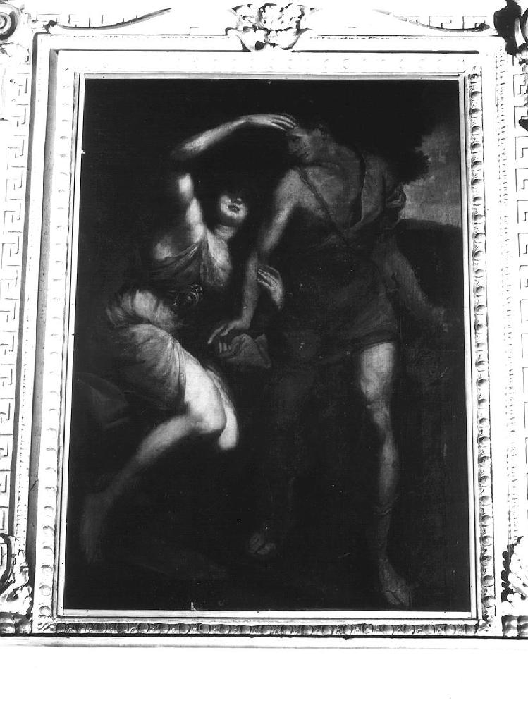 Venere e Adone (dipinto, opera isolata) di Cambiaso Luca detto Luchetto (scuola) (fine/inizio secc. XVI/ XVII)