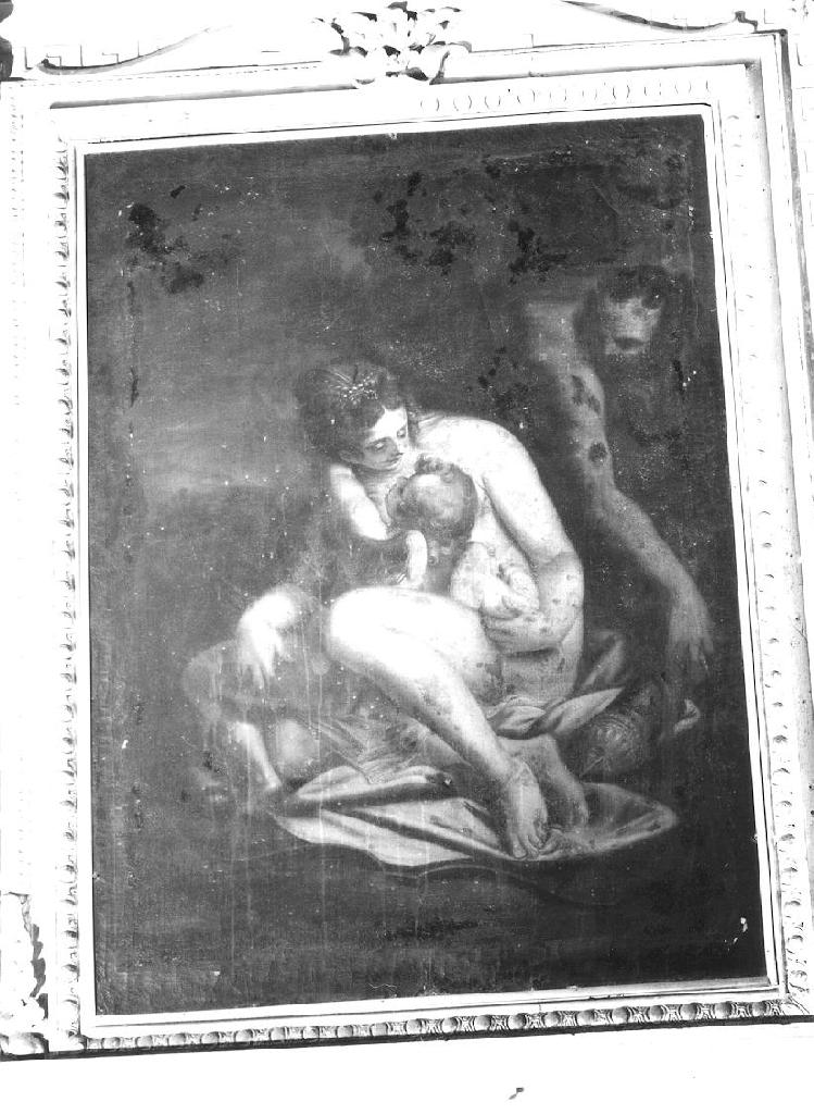 VENERE E CUPIDO (dipinto, opera isolata) di Cambiaso Luca detto Luchetto (cerchia) (fine/inizio secc. XVI/ XVII)