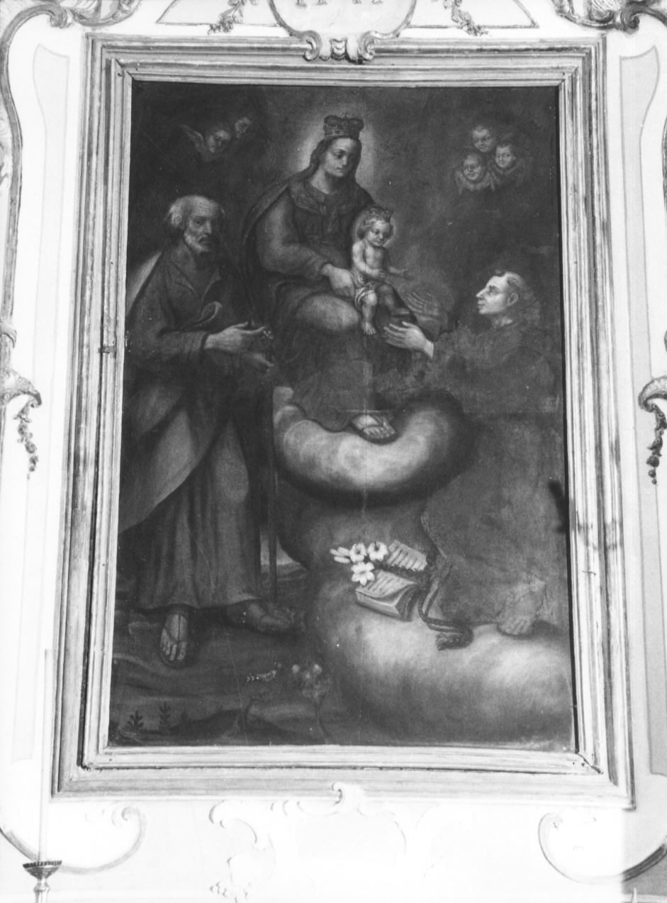MADONNA CON BAMBINO E SANTI (dipinto, opera isolata) - ambito ligure (sec. XVII)