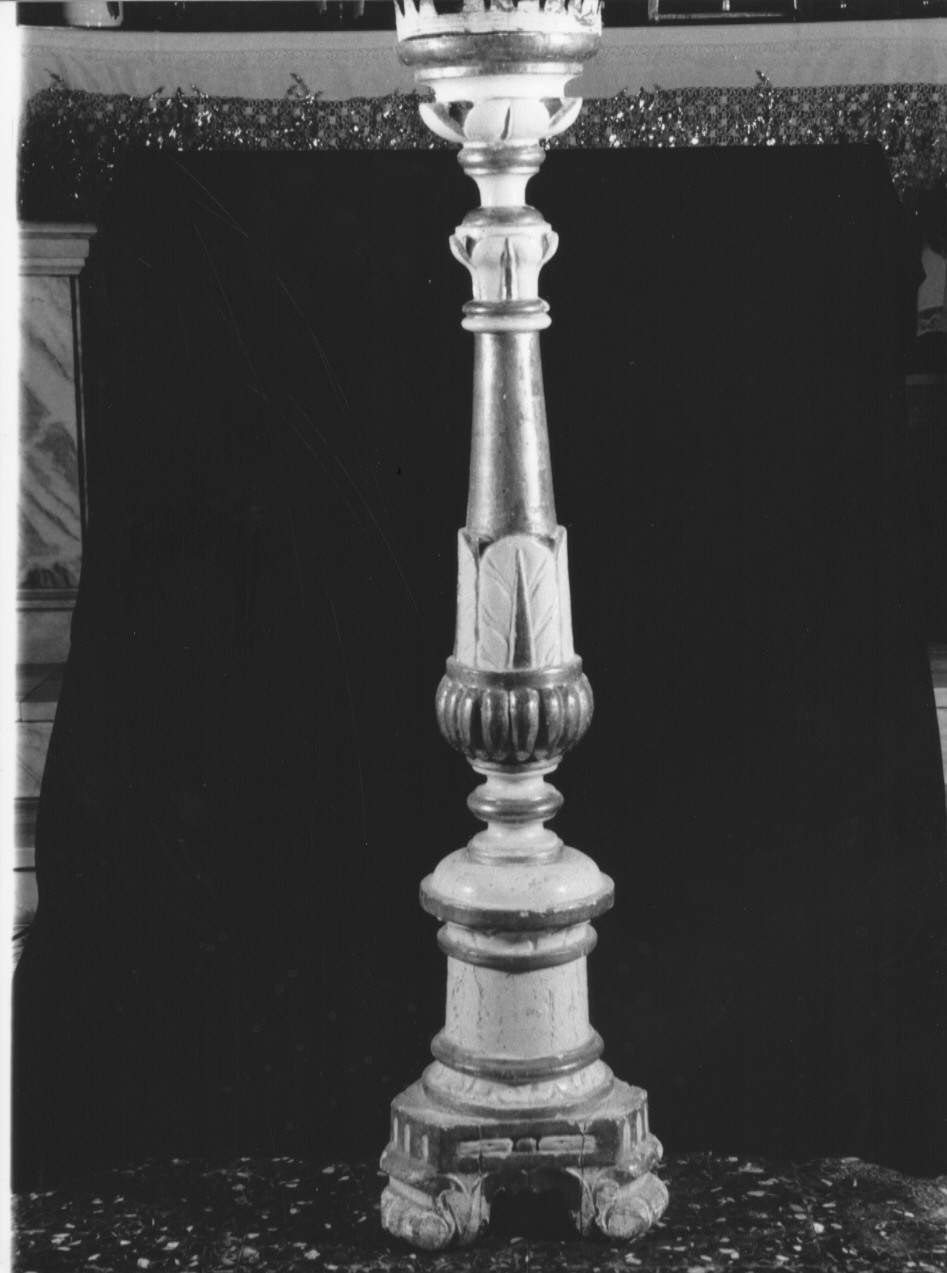 candeliere d'altare, serie - ambito ligure (?) (sec. XIX)