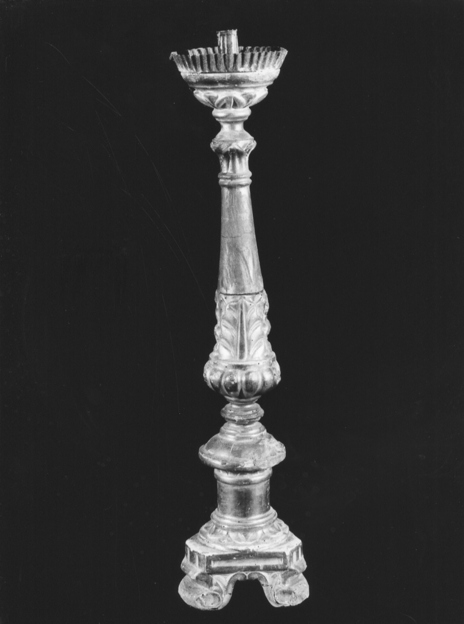 candeliere d'altare, opera isolata - ambito ligure (?) (sec. XIX)