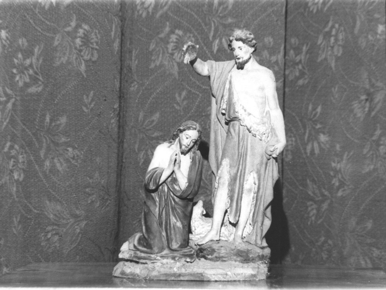 BATTESIMO DI CRISTO (statua, opera isolata) - ambito ligure (seconda metà sec. XIX)