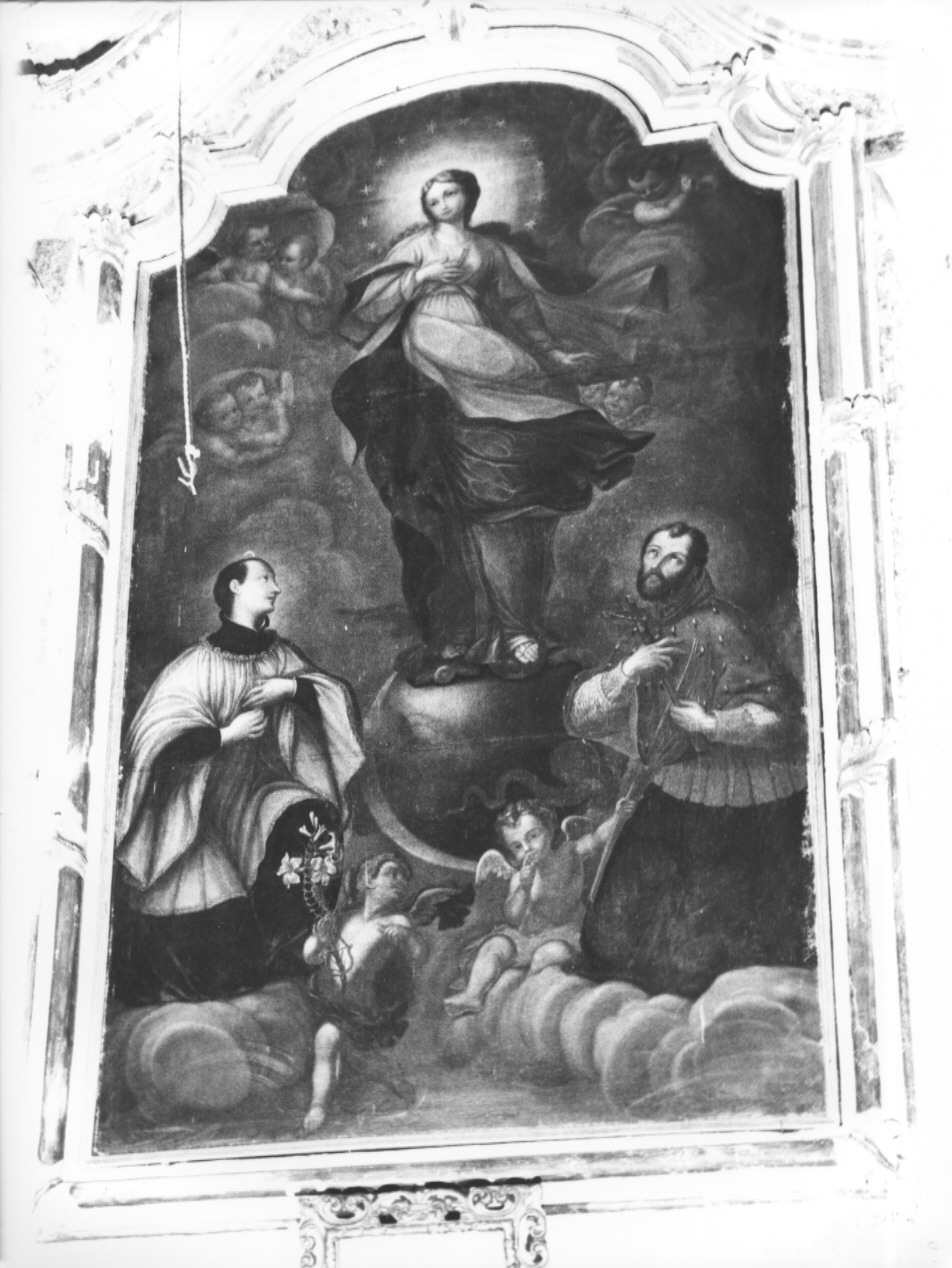 IMMACOLATA CONCEZIONE/ SANTI (dipinto, opera isolata) di Torielli Domenico (terzo quarto sec. XVIII)
