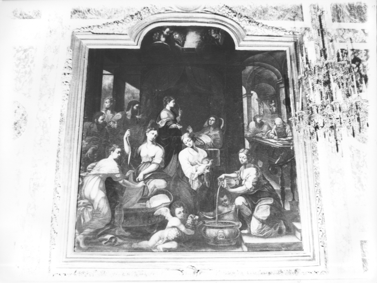 nascita di San Giovanni Battista (dipinto, ciclo) di Torielli Domenico (secondo quarto sec. XVIII)