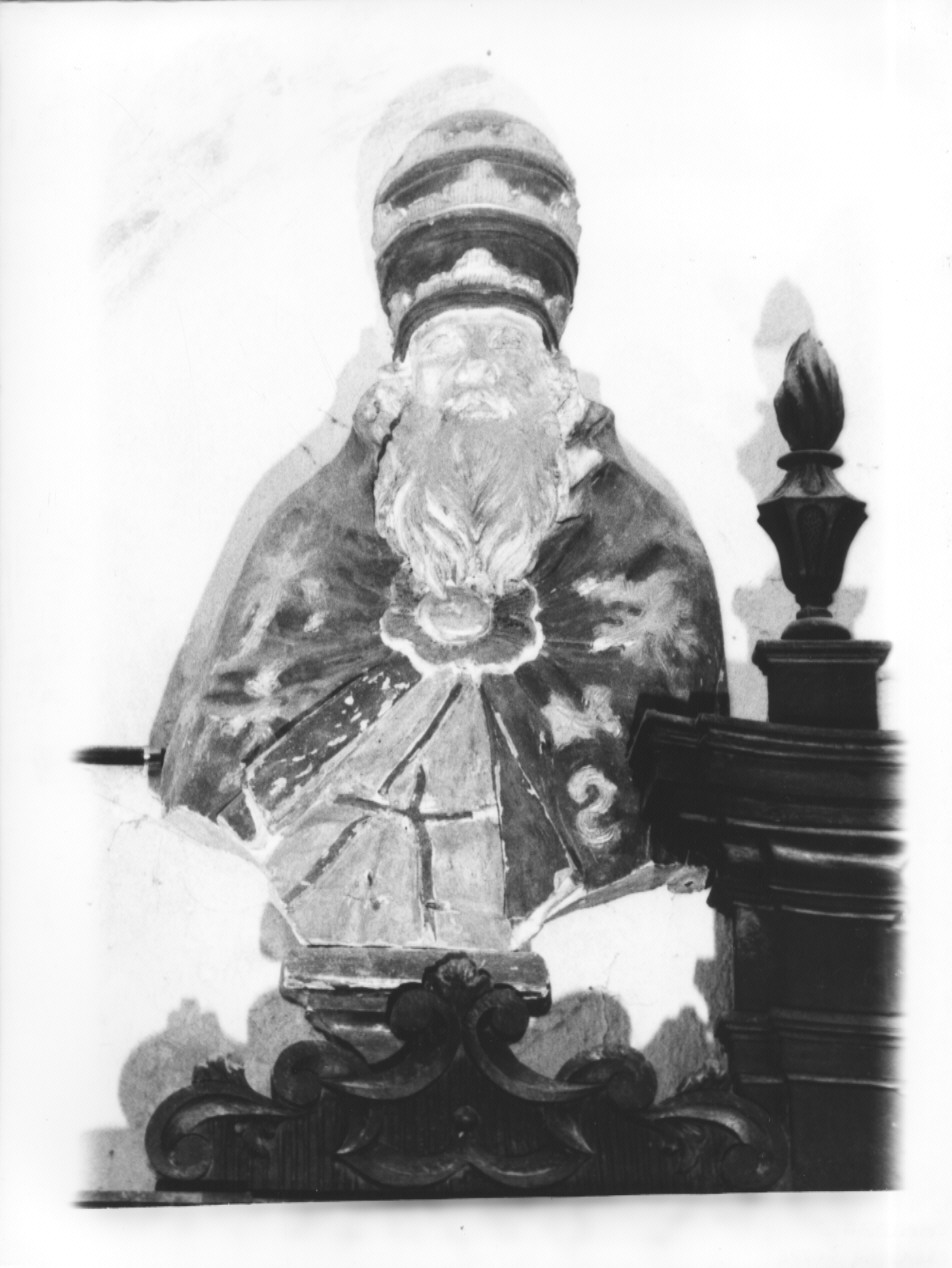 SANTO VESCOVO (busto, elemento d'insieme) - ambito ligure (seconda metà sec. XVIII)