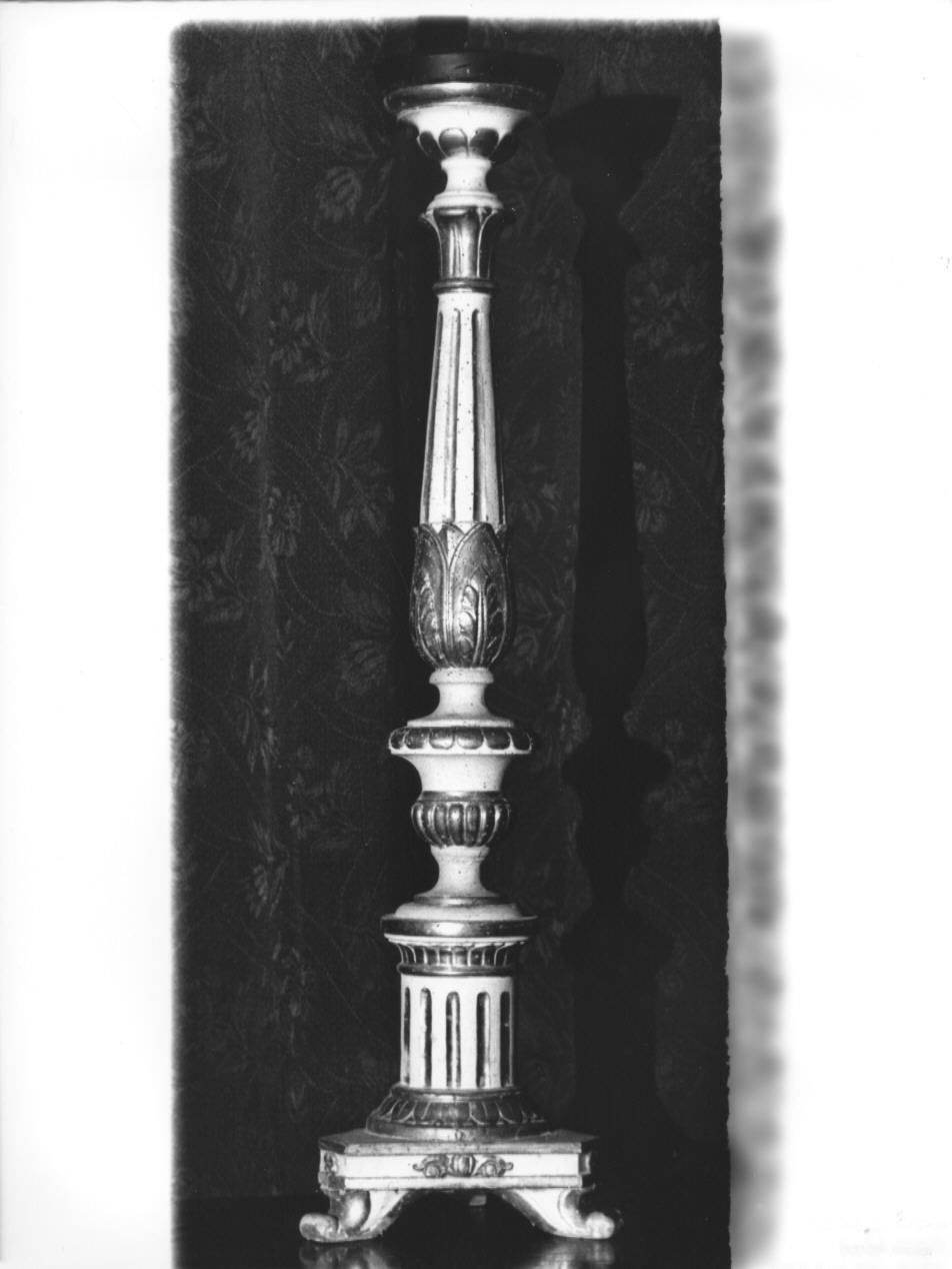 candeliere d'altare, serie - ambito ligure (seconda metà sec. XIX)