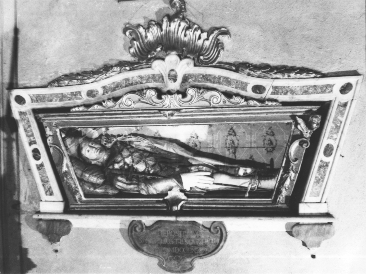 SAN GIUSTO (statua, elemento d'insieme) - ambito ligure (sec. XVIII)