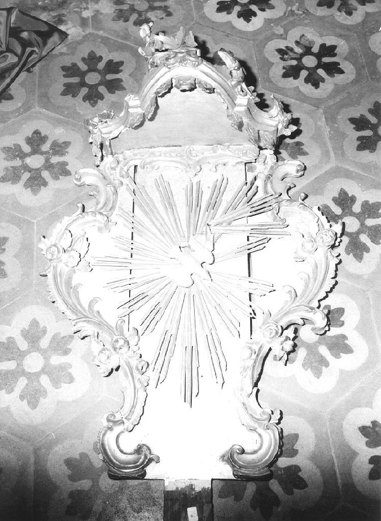 tronetto per esposizione eucaristica, frammento - bottega genovese (metà sec. XVIII)