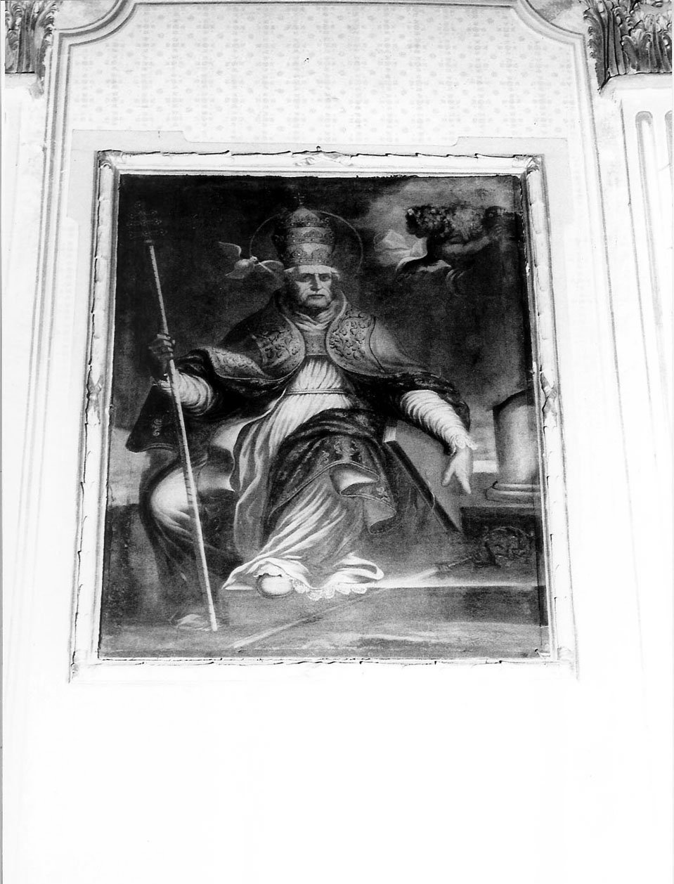 Sant'Ambrogio proclamato vescovo (dipinto, opera isolata) - ambito ligure (seconda metà sec. XVII)