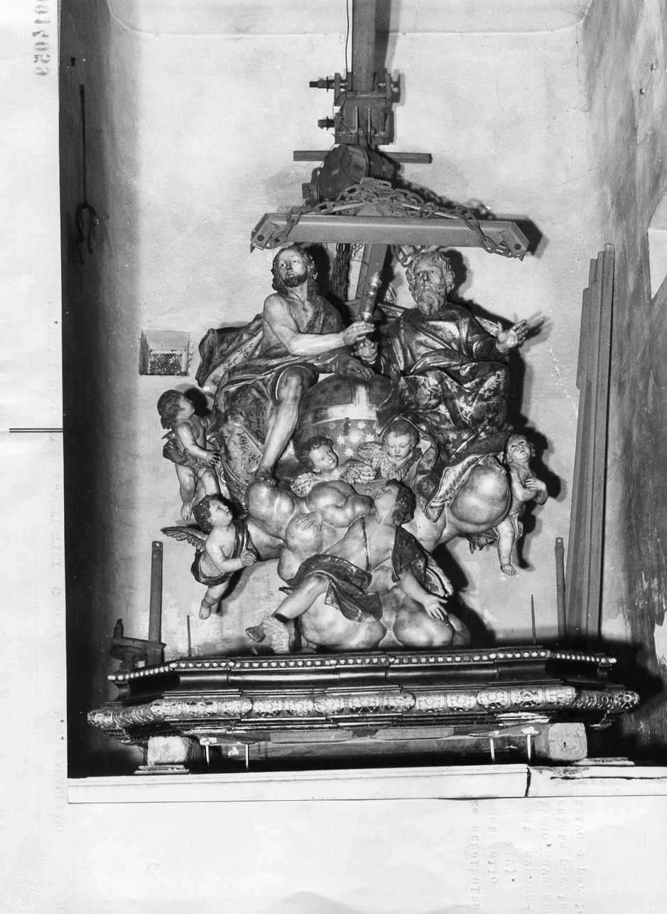 Trinità (gruppo scultoreo, opera isolata) di Maragliano Anton Maria (bottega) (sec. XVIII)