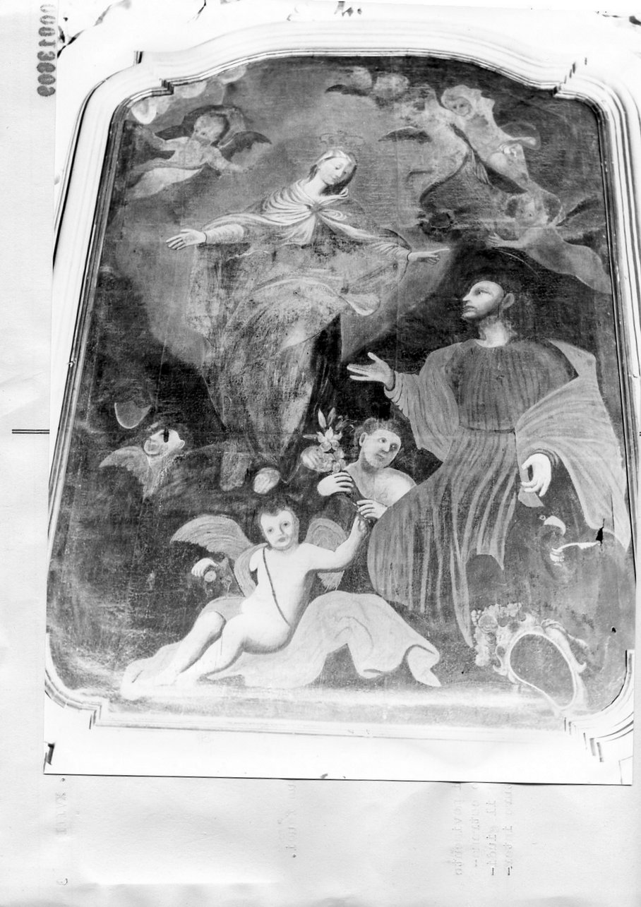 apparizione della Madonna (dipinto, opera isolata) - ambito ligure (fine/inizio secc. XVIII/ XIX)