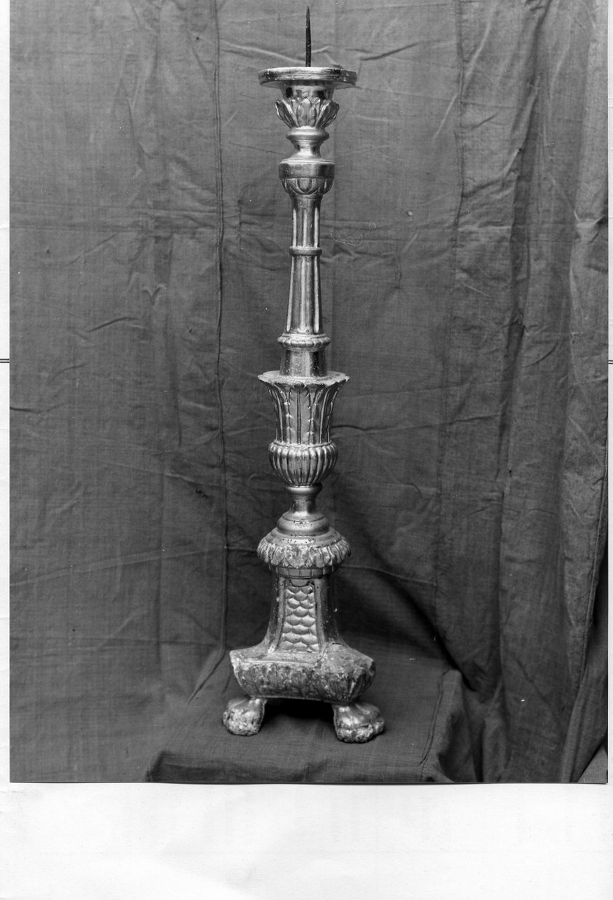 candeliere, serie - bottega ligure (fine/inizio secc. XVIII/ XIX)