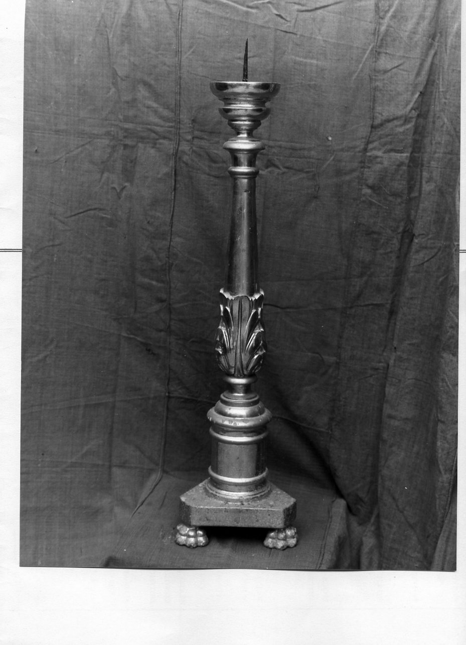 candeliere, serie - bottega ligure (seconda metà sec. XIX)