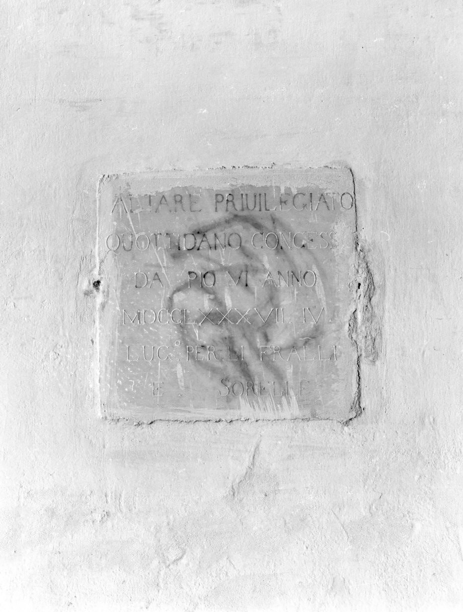 lapide, opera isolata - bottega ligure (sec. XVIII)