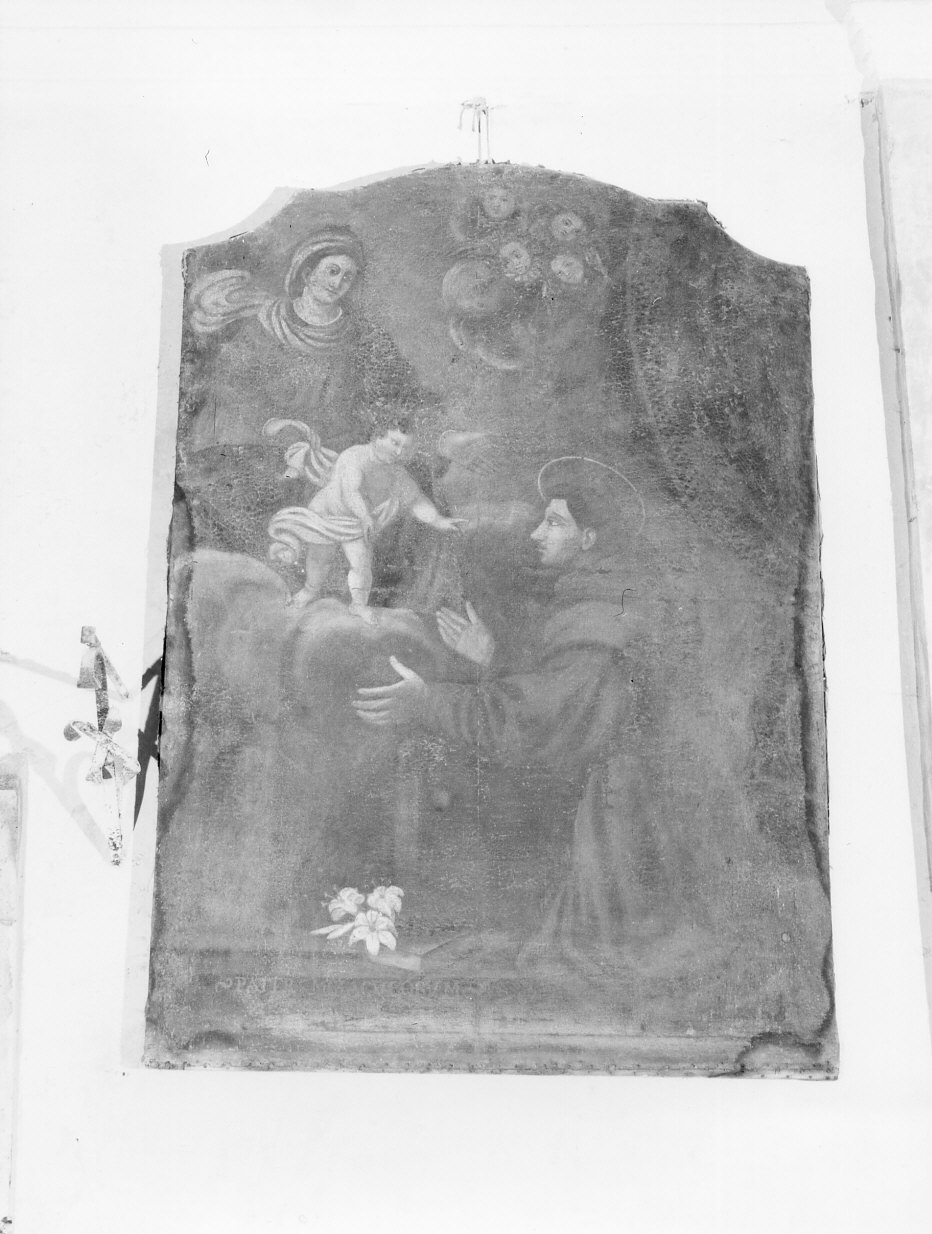 Madonna con Bambino e Sant'Antonio (dipinto, opera isolata) - ambito italiano (sec. XVIII)