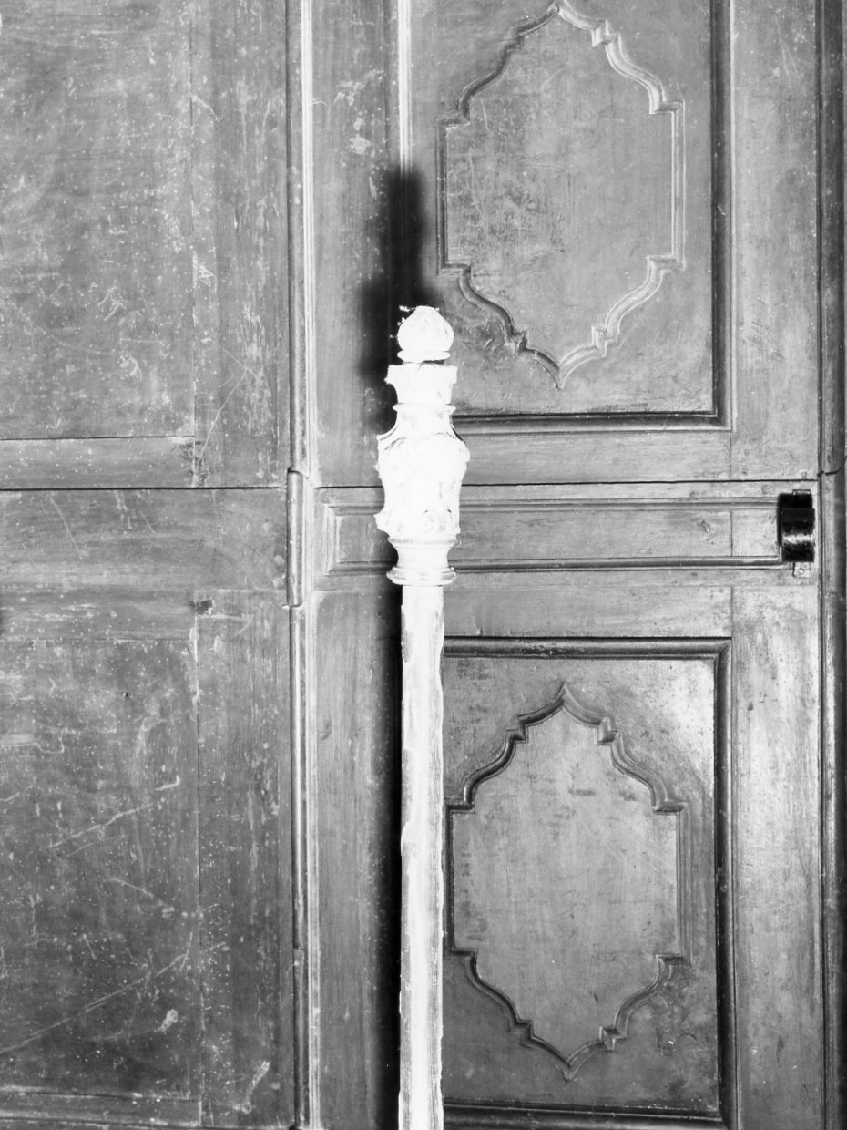 asta di baldacchino processionale, serie - bottega ligure (sec. XIX)