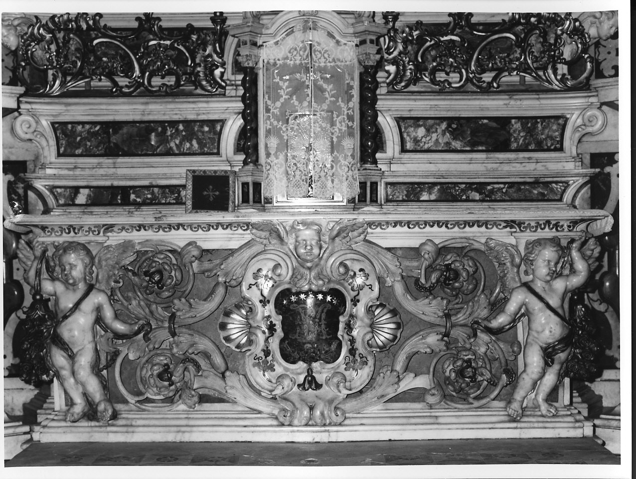 angeli (paliotto, elemento d'insieme) - bottega italiana (sec. XVII)