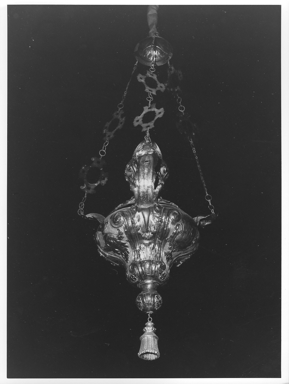 lampada pensile, coppia - bottega ligure (?) (fine sec. XVIII)