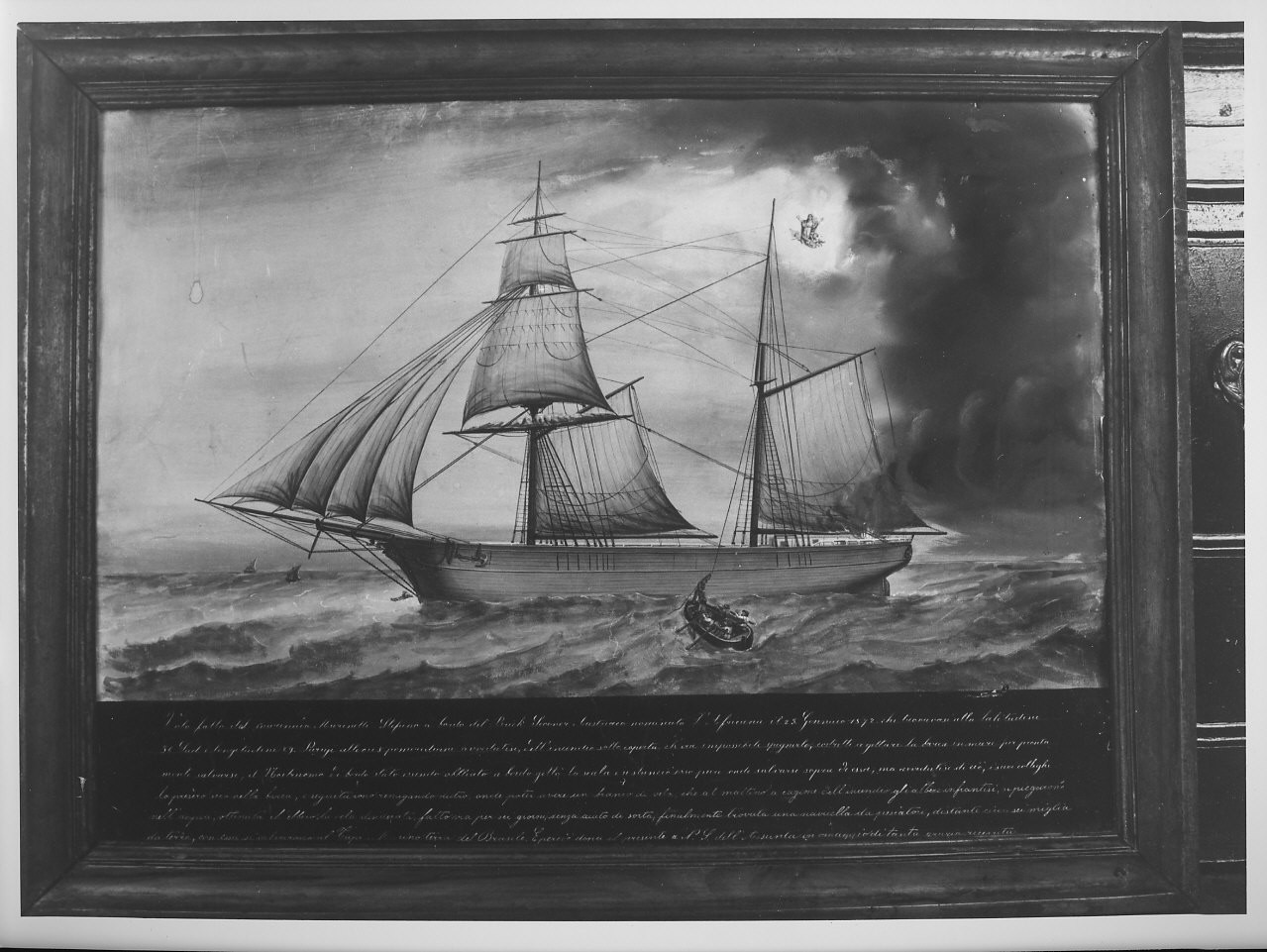 miracolo della Madonna (ex voto, opera isolata) - ambito italiano (sec. XIX)