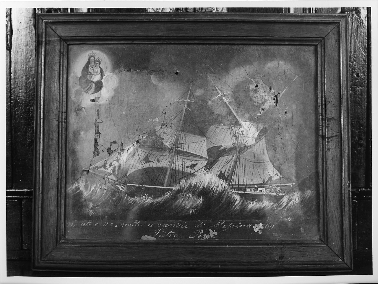 miracolo della Madonna (ex voto, opera isolata) - ambito italiano (seconda metà sec. XIX)