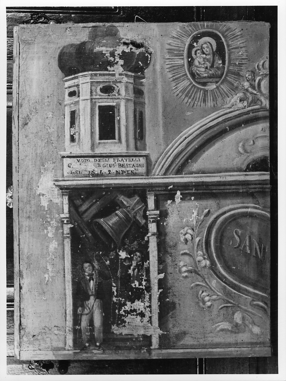 miracolo della Madonna (ex voto, opera isolata) - ambito italiano (sec. XIX)