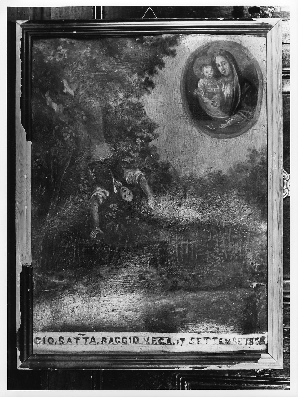 miracolo della Madonna (ex voto, opera isolata) - ambito italiano (sec. XIX)