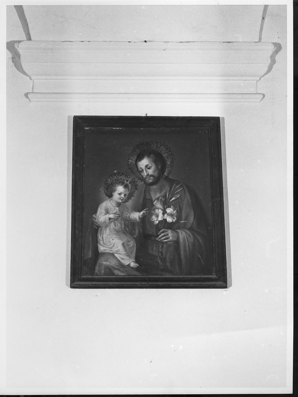 San Giuseppe e Gesù Bambino (dipinto, opera isolata) - ambito ligure (fine/inizio secc. XIX/ XX)