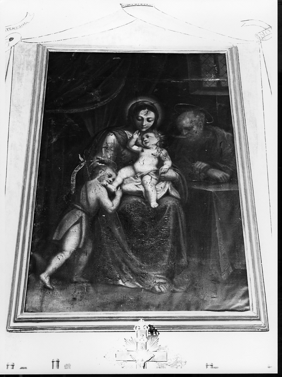 Sacra Famiglia con San Giovanni Battista bambino (dipinto, opera isolata) - ambito ligure (fine/inizio secc. XVII/ XVIII)