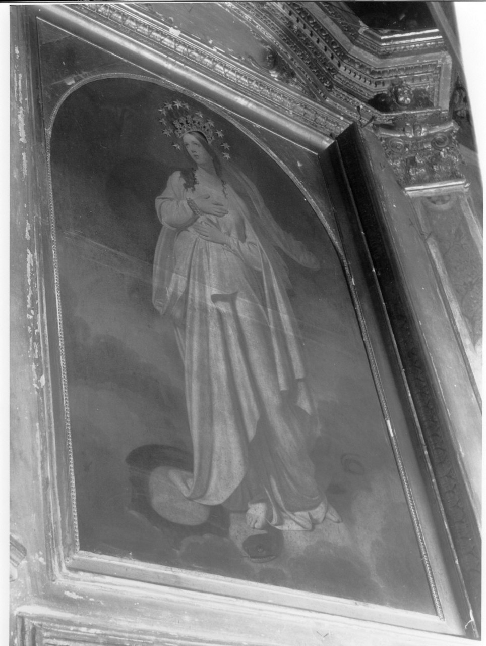 Immacolata Concezione (dipinto, opera isolata) di Sciallero Luigi (terzo quarto sec. XIX)