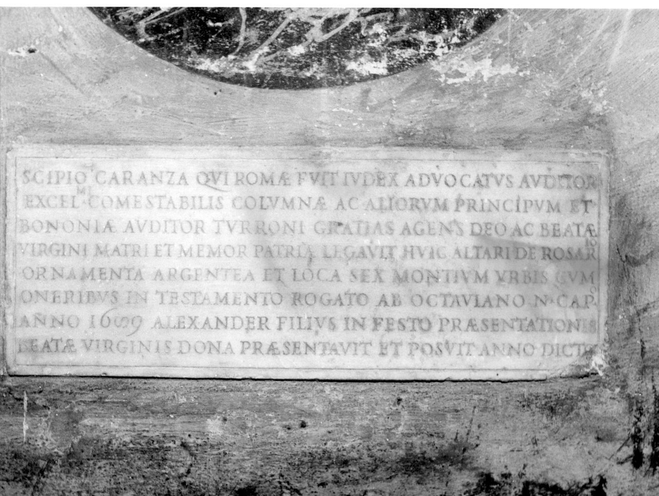 lapide, opera isolata - bottega italiana (ultimo quarto sec. XVII)