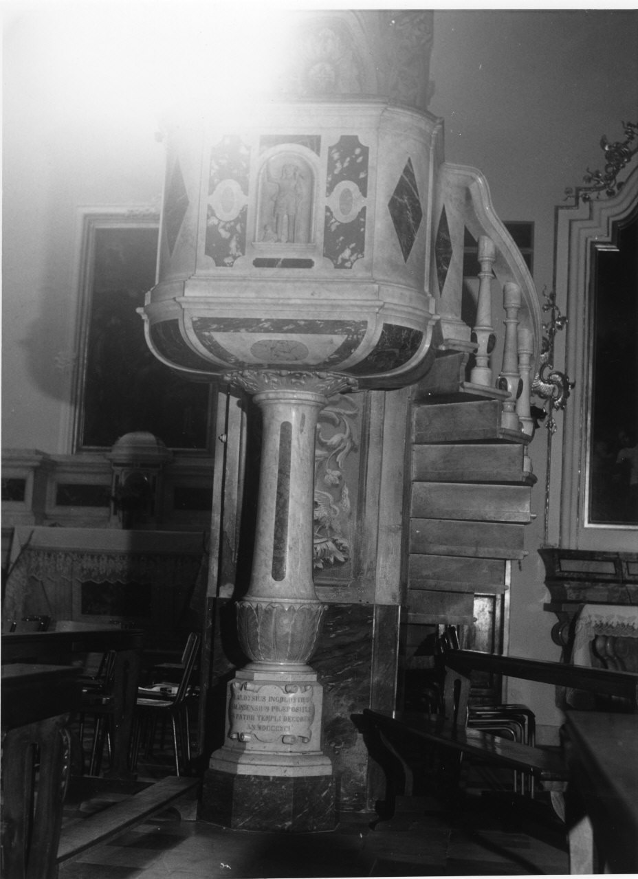 pulpito, opera isolata - bottega ligure (fine sec. XIX)