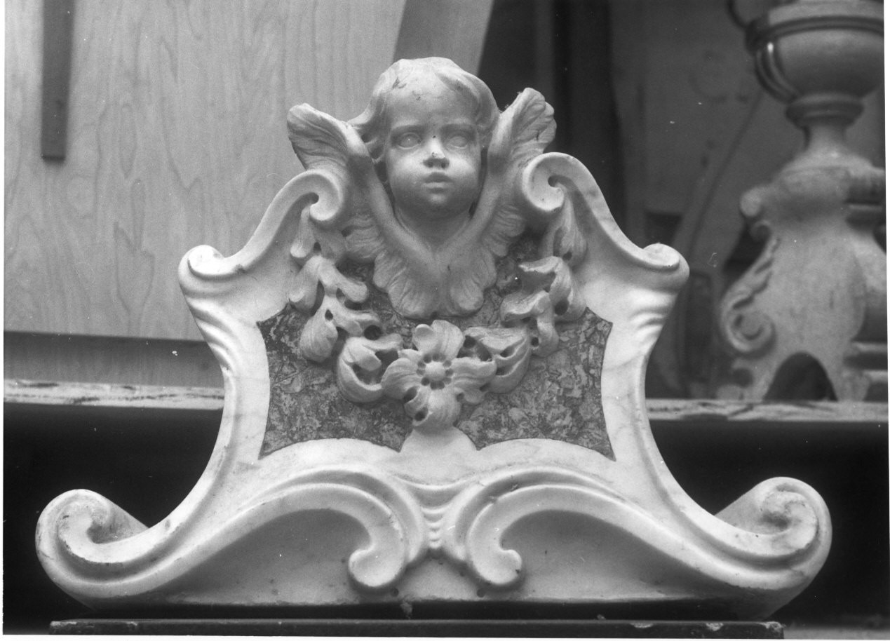 cherubino (fastigio, opera isolata) - bottega italiana (sec. XVIII)