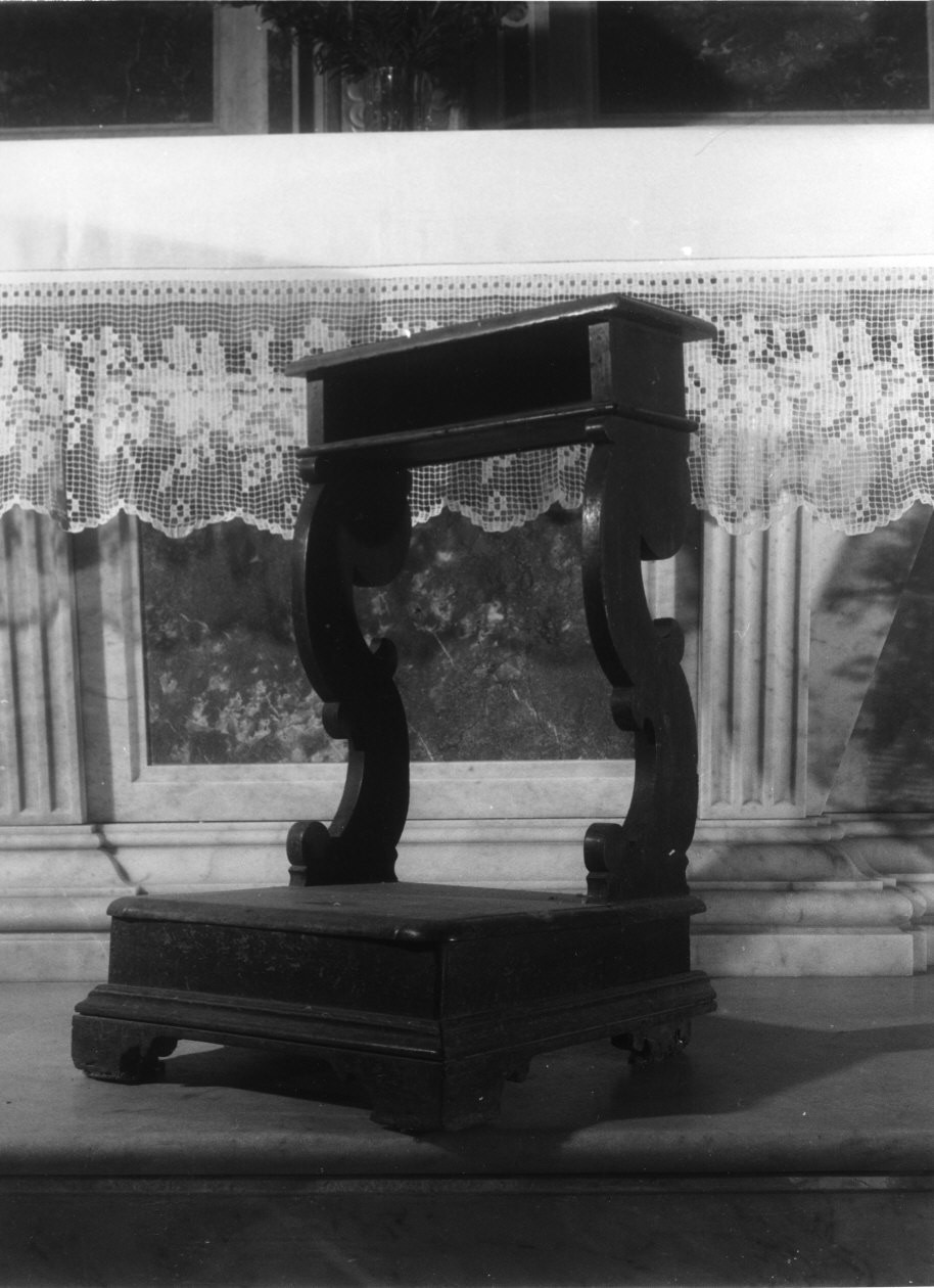 inginocchiatoio, opera isolata - bottega ligure (sec. XIX)