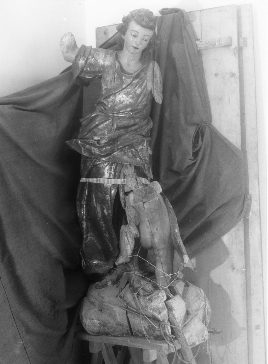 angelo custode (statua, opera isolata) - bottega italiana (sec. XVIII)