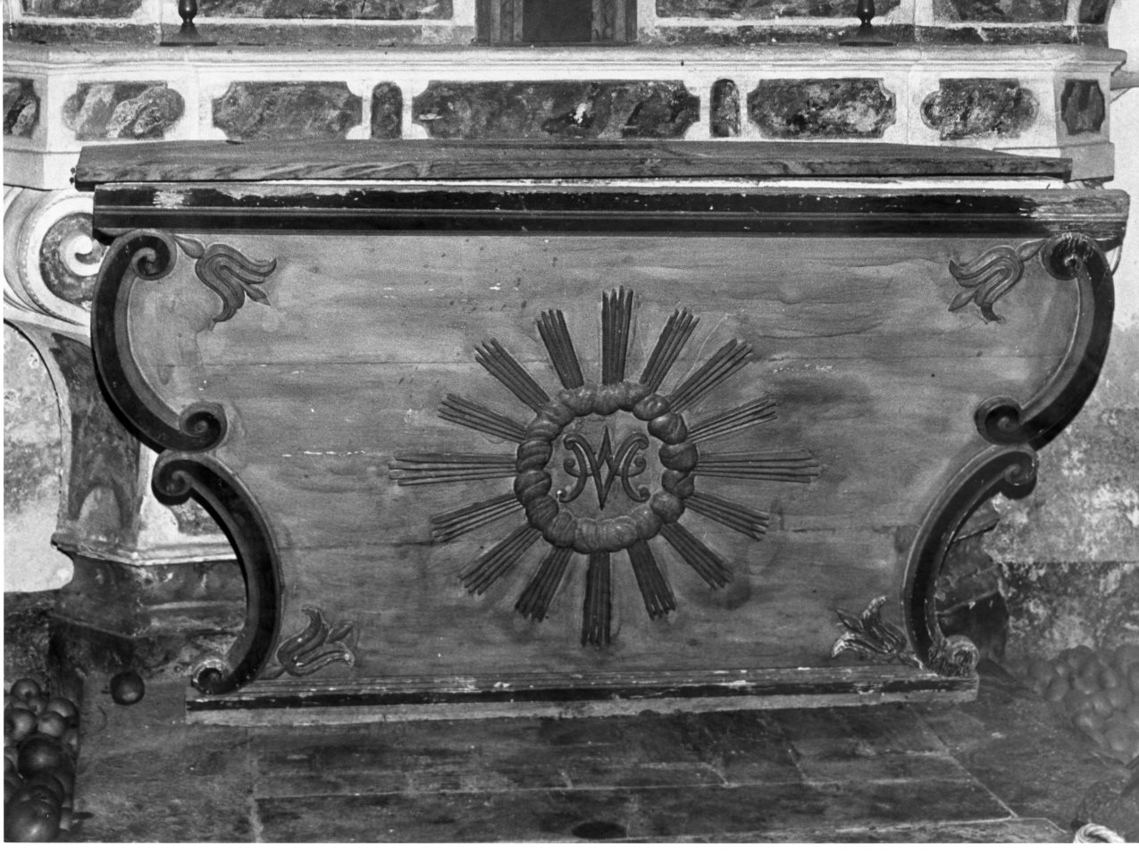 monogramma mariano (paliotto, opera isolata) - bottega ligure (sec. XIX)