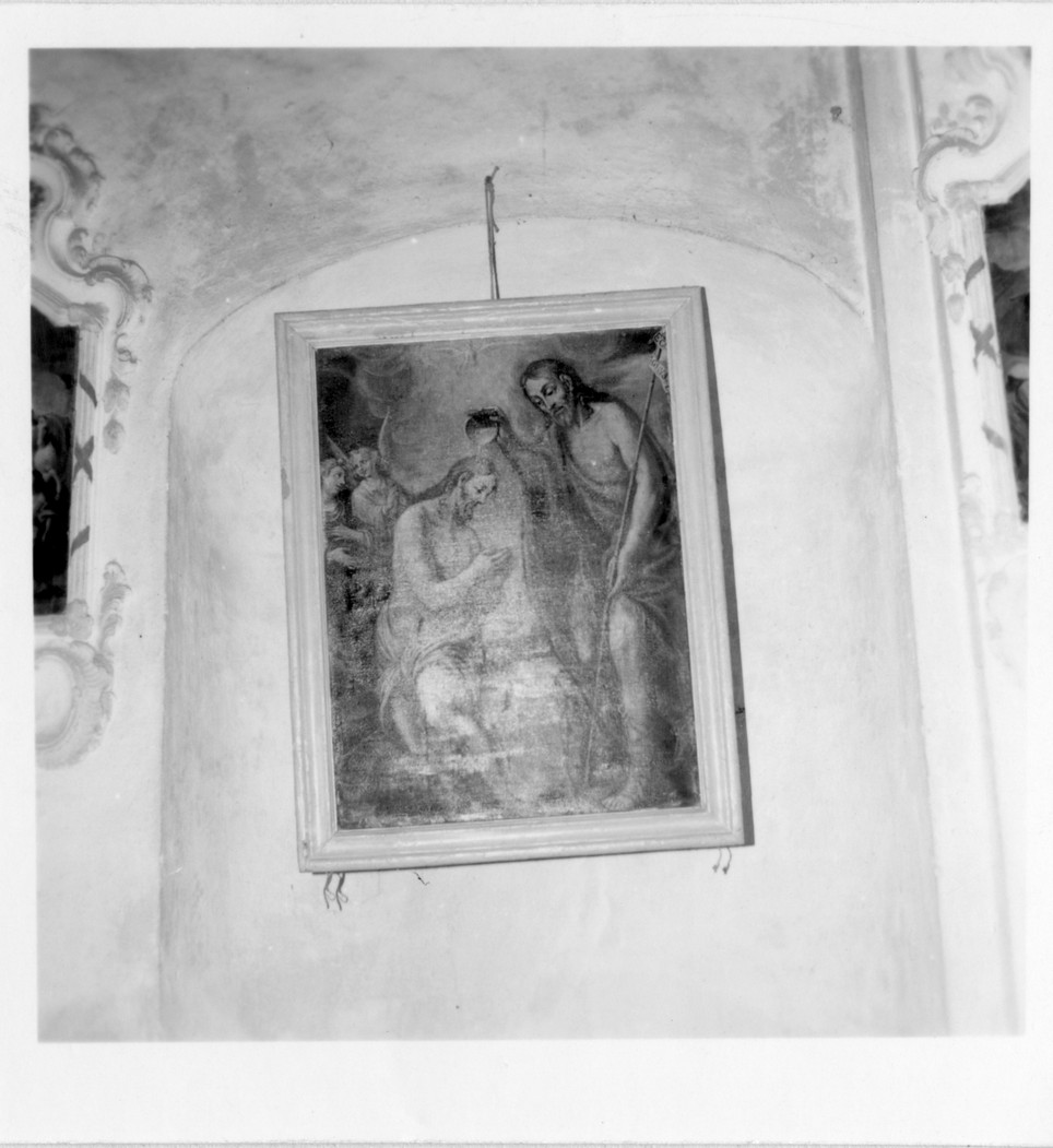 battesimo di Cristo (dipinto, opera isolata) di Borria Giovanni Battista (sec. XVIII)