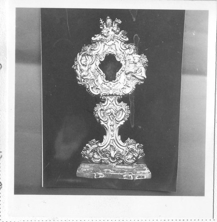 San Sebastiano/ San Carlo Borromeo (reliquiario - a ostensorio, opera isolata) - bottega ligure (sec. XVIII)